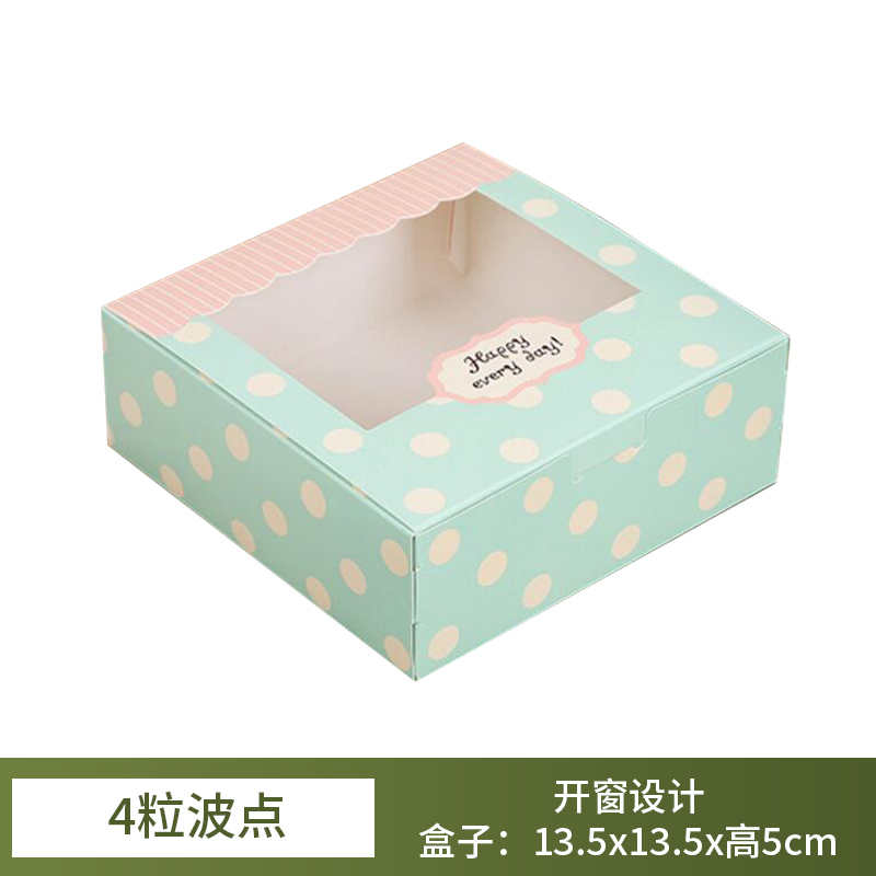 Caja de embalaje de tartas de pastel, caja de embalaje de tartas de pastel de cuatro granos, caja de embalaje de papas fritas de comida rápida desechable de 2 / 4 / 6 granos, caja de nieve