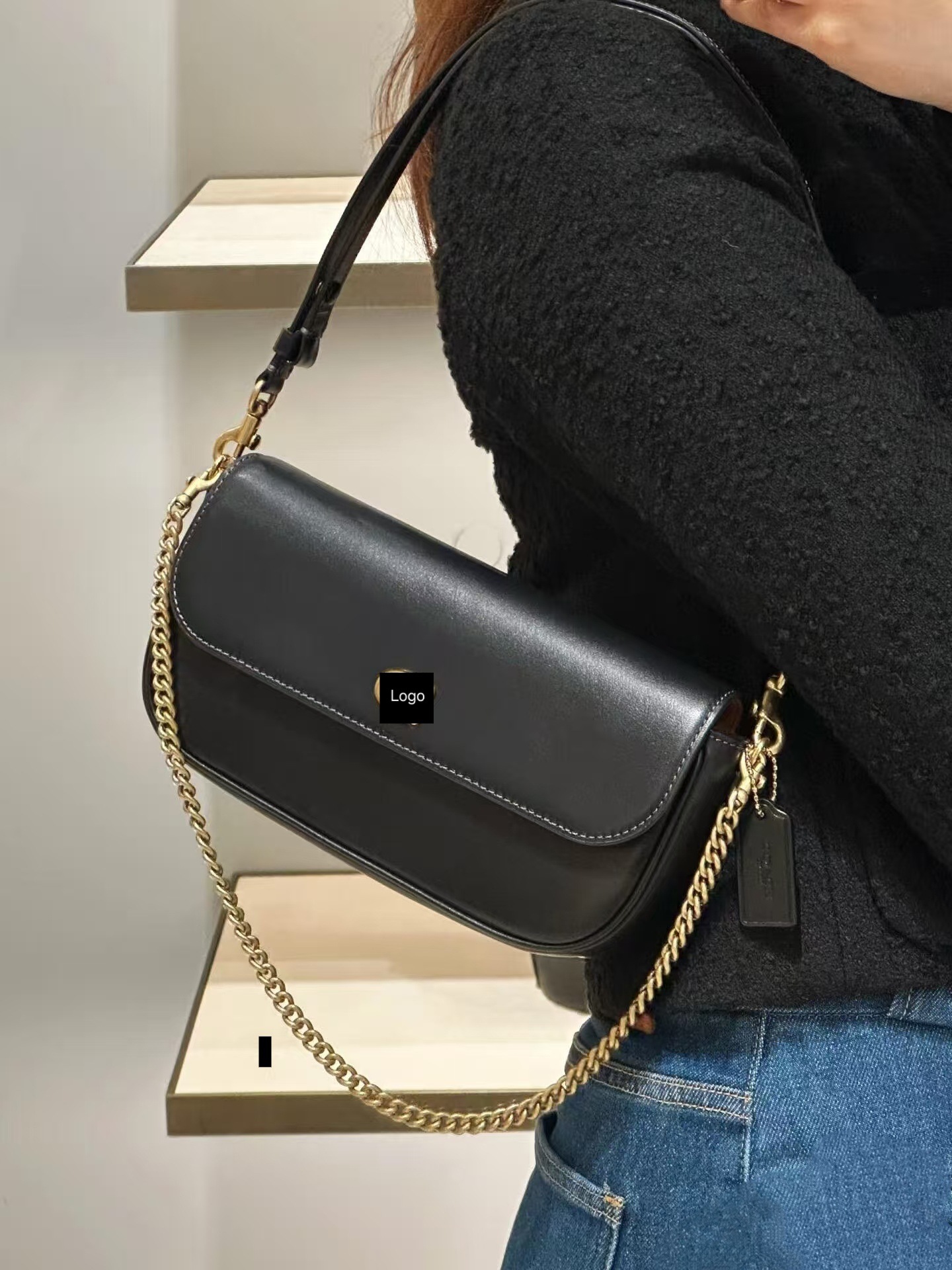 Koujia 2025 New Brook Flap Baguette Bag Underarm Bag Shoulder Handbag Crossbody Chain Mahjong Bag For Women - Thumbnail 7