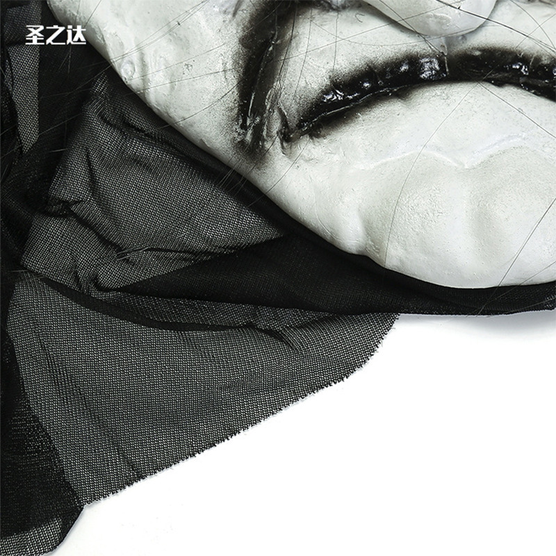 Halloween Zombie máscara fantasma Festival horror máscara mascarada horror Zombie pelo largo paño negro máscara de sangrado