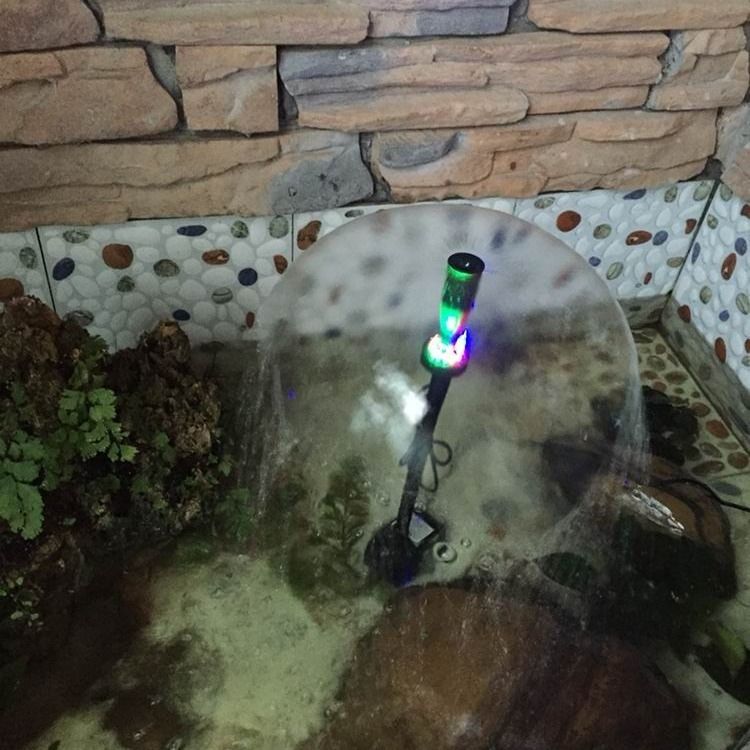 假山园艺水景喷泉蘑菇小水族鱼缸景观喷头LED灯婚庆装饰