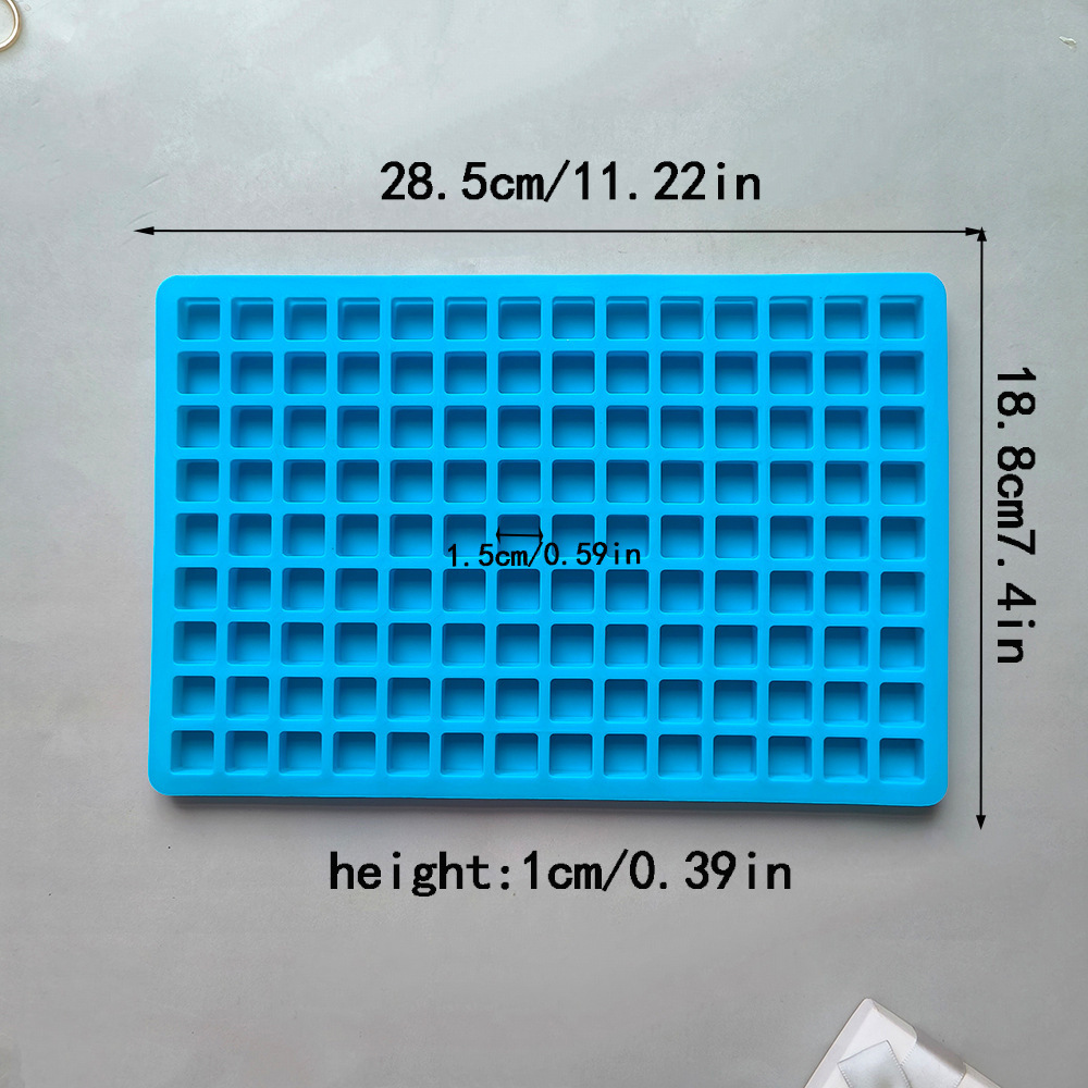 126 cuadrados de hielo 409 molde de silicona de chocolate molde de hielo DIY galletas pudín molde de horneado