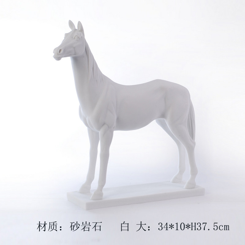 El viento tranquilo retro hace viejos colores cabeza de caballo escultura decoración artística estilo europeo sala de estar estudio decoración porche