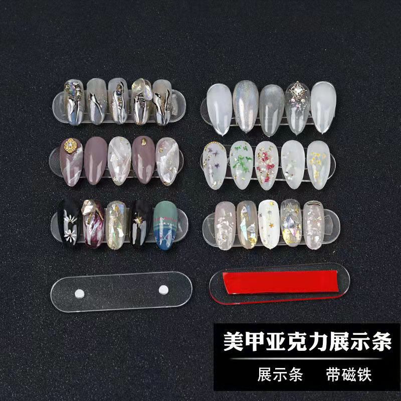 Nail art display work acrylic display board style display board nail plate nail plate plate nail plate transparent strip
