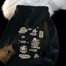 日系软妹奶fufu帕恰狗连帽卫衣女学生宽松慵懒风oversize加绒外套