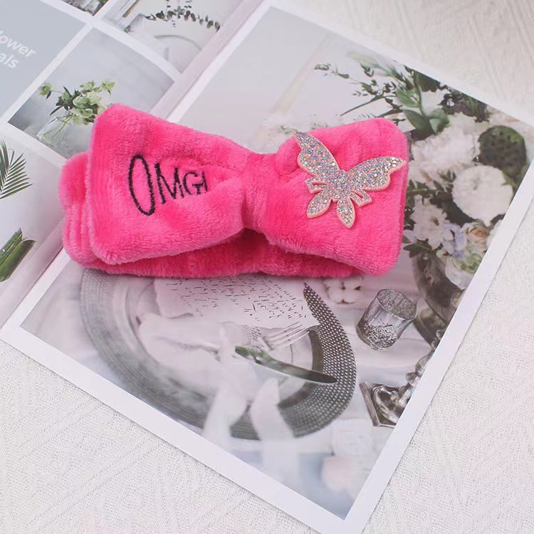 INS estilo arco chica lavado de cara banda de pelo hecho a mano conveniente mascarilla banda de pelo Fuente de la fábrica