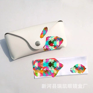 眼镜盒定制按扣太阳镜墨镜盒皮质眼镜软包挂钩款收纳可挂式