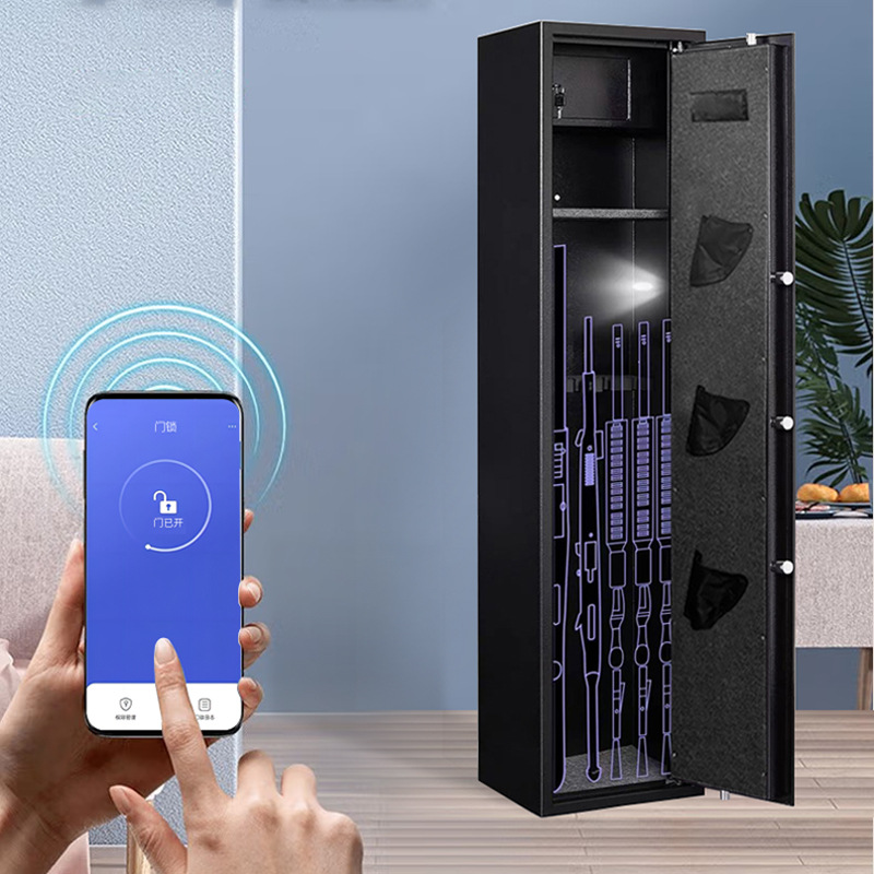 WIFI蓝牙远程解锁长枪柜人脸识别5支枪步枪枪柜专供海外市场批发