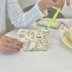410111 small size Cosmetic Bag Fresh Small Floral Portable Makeup Storage Bag Clutch Bag Zipper Lipstick Storage