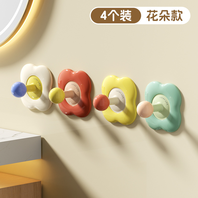 多巴胺挂钩免打孔壁挂式粘钩厨房卫生间无痕挂钩超强承重门后挂架|undefined