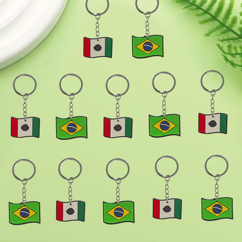 Foreign Flag Series Creative Keychain AliExpress PVC Soft Rubber DIY Decorative Creative Car Pendant Schoolbag Key