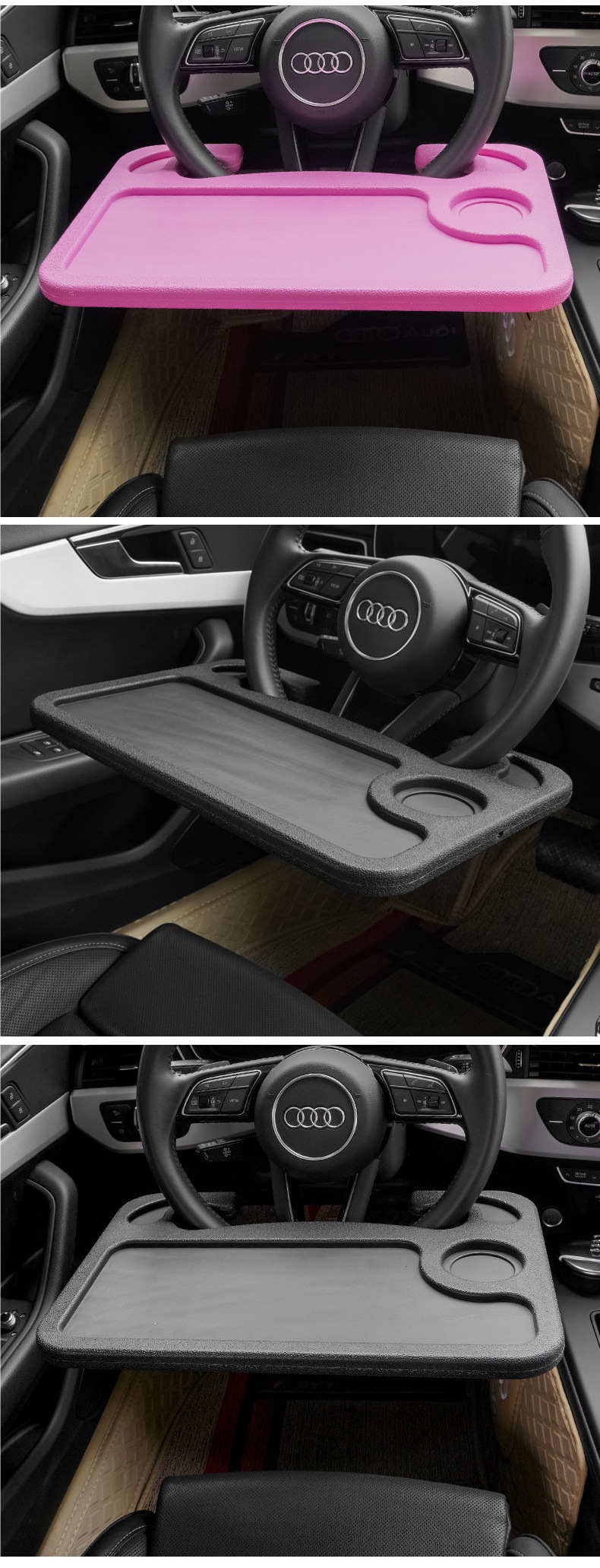 Car Steering Wheel Small Table Board, In-Car Dining Table, Car Tray, Car Laptop Stand, Tablet Computer Table