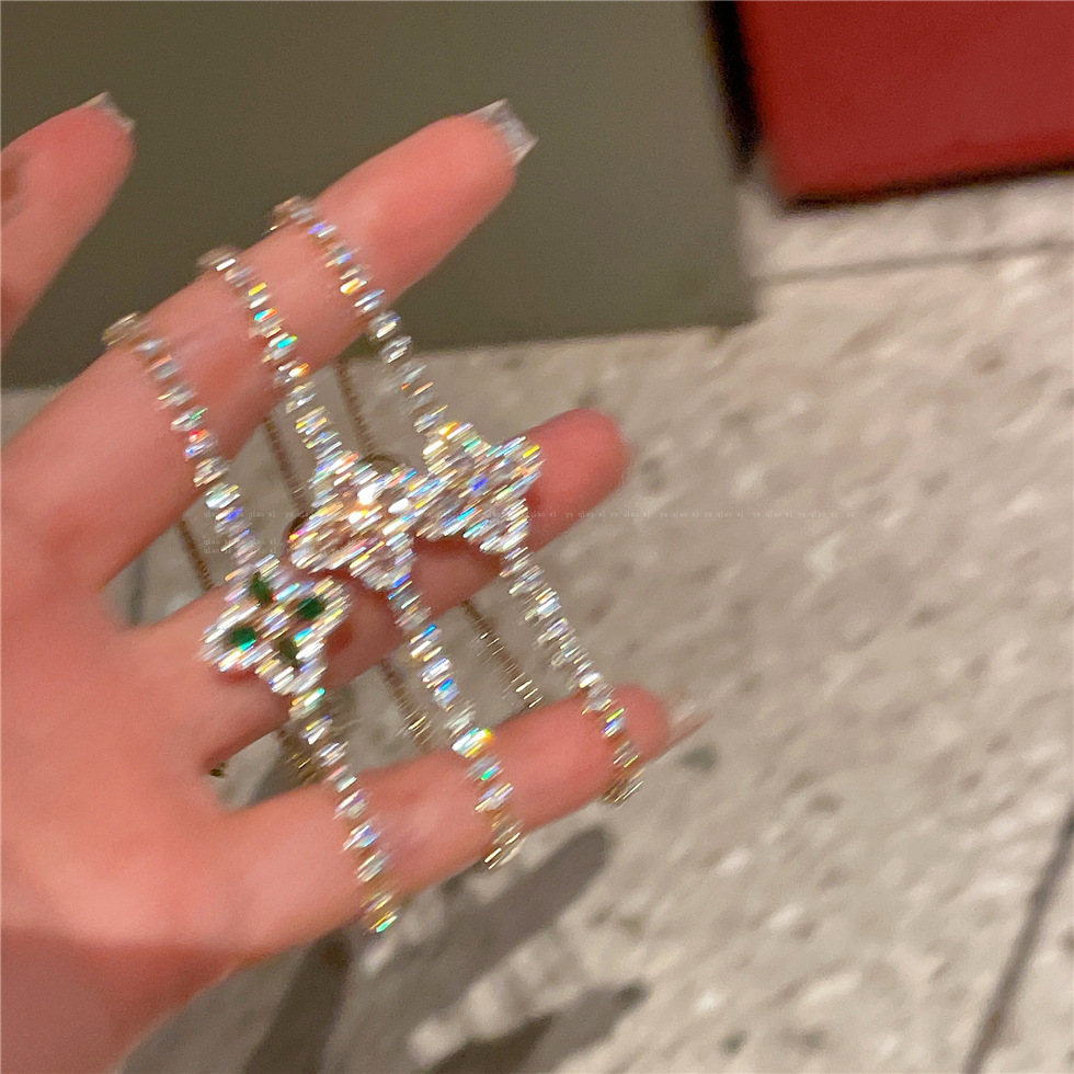 Jewelry & Accessories starry flower bracelet, high grade starry sky, sweet and exquisite light luxury bracelet, ins style jewelry bracelet_voghion.com