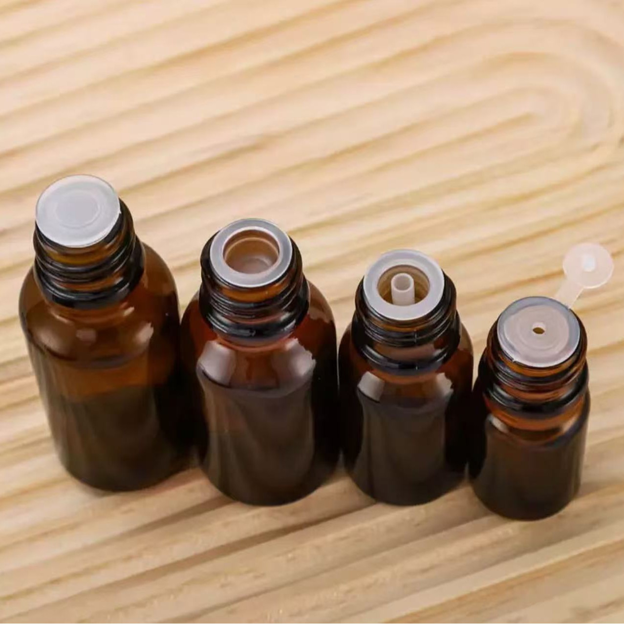 Botella de aceite esencial de 30ml botella de goteo de vidrio marrón botella de esencia de 5ml botella de aceite esencial protector de luz marrón