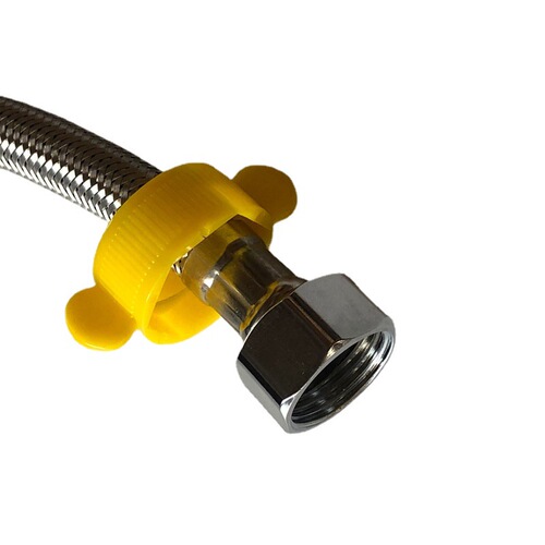 Factory direct supply 304 stainless steel metal braided hose bathroom toilet 4-point water inlet pipe hose water heater