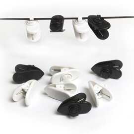 圆线2.0耳机线夹子360旋转耳机线夹 MP3耳机夹子黑白色长款线夹子