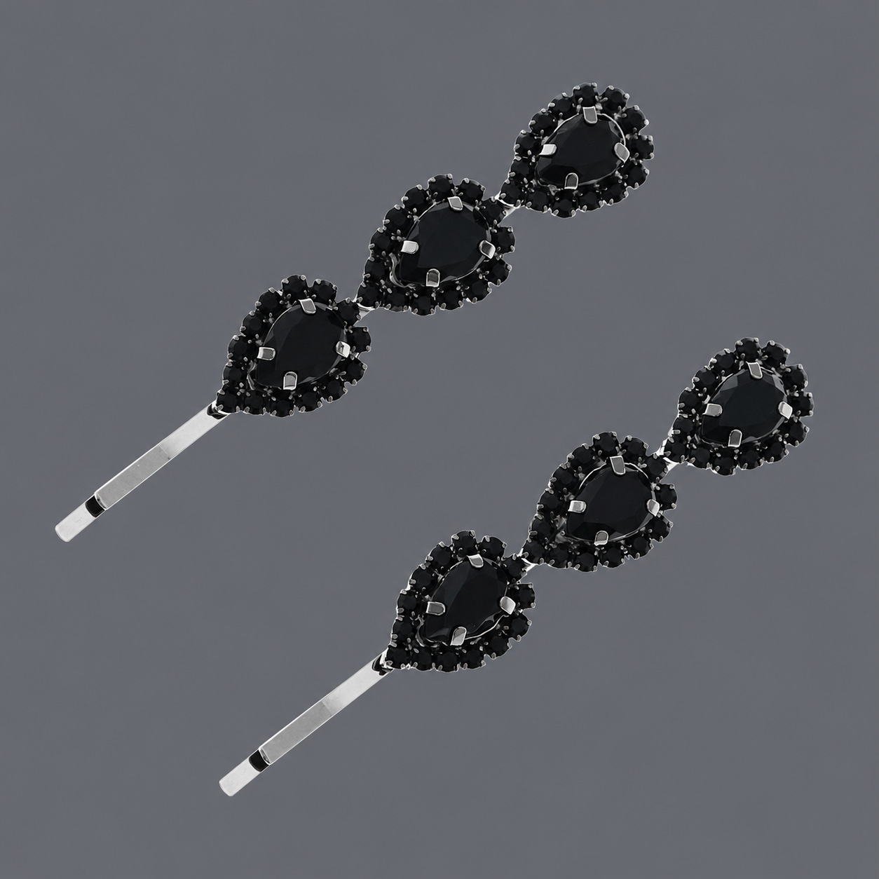 Horquilla de zirconio de lujo ligero europeo y americano con incrustaciones de diamantes, pinza de pelo de alta gama para mujer, suministro mayorista transfronterizo directo de fábrica.