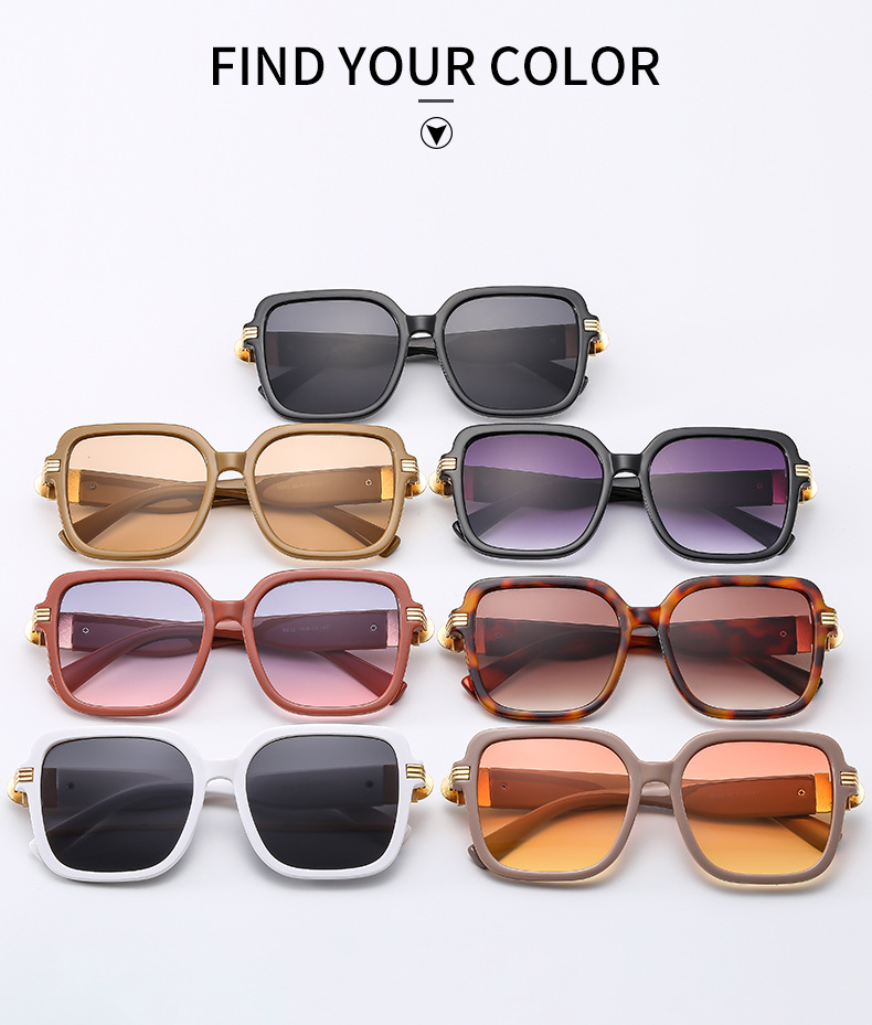 Stylish Unisex Sunglasses Large Frame Uv Protection For Driving_voghion.com