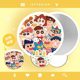 Red Riding Book Explosions Reflector Which Folding Fan Students Outdoor Easy to Carry Mini Cute Small Fan