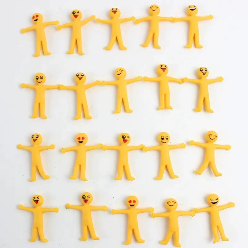 Желтые минифигурки, маленькая игрушка, слизь, антистресс