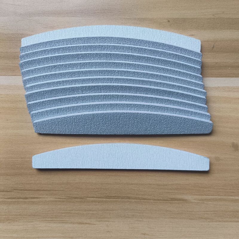 Nail art double-sided file, gray-white half-moon nail file, nail shaping and polishing sanding strip, half-moon file, nail care tool, polishing strip Nail art double-sided file, gray-white half-moon nail file, nail shaping and polishing sanding strip, half-moon file, nail care tool, polishing strip