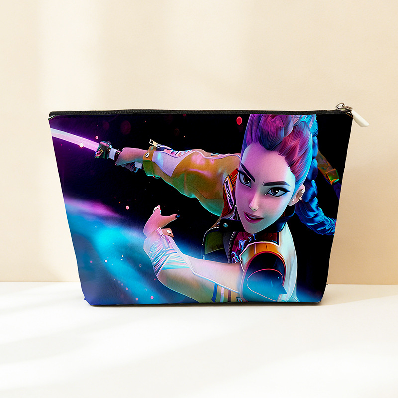 Explosión transfronteriza PU cuero caza de brujas bolsa de almacenamiento impermeable bolsa de maquillaje portátil bolsa de almacenamiento con cremallera bolsa pequeña