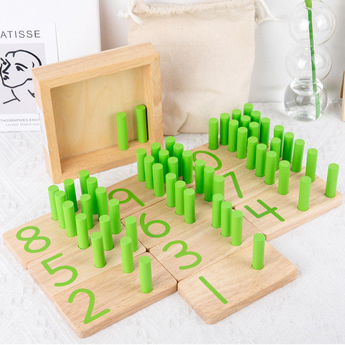 Montessori math building blocks enlightenment stick number number learning matching wooden teaching aids 3-6 years old kindergarten early education