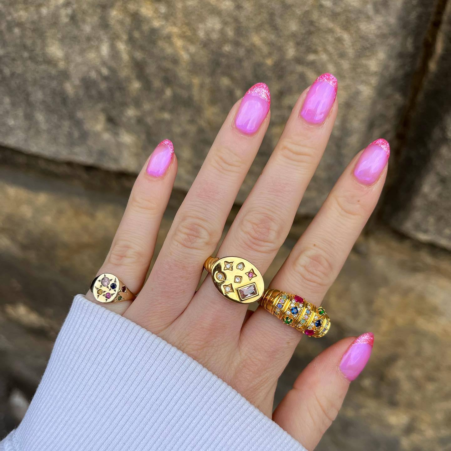 Fashion Geometric Copper Plating Zircon Rings