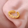 Sophisticated goods, zirconium, one size ring, Korean style, micro incrustation, diamond encrusted, internet celebrity