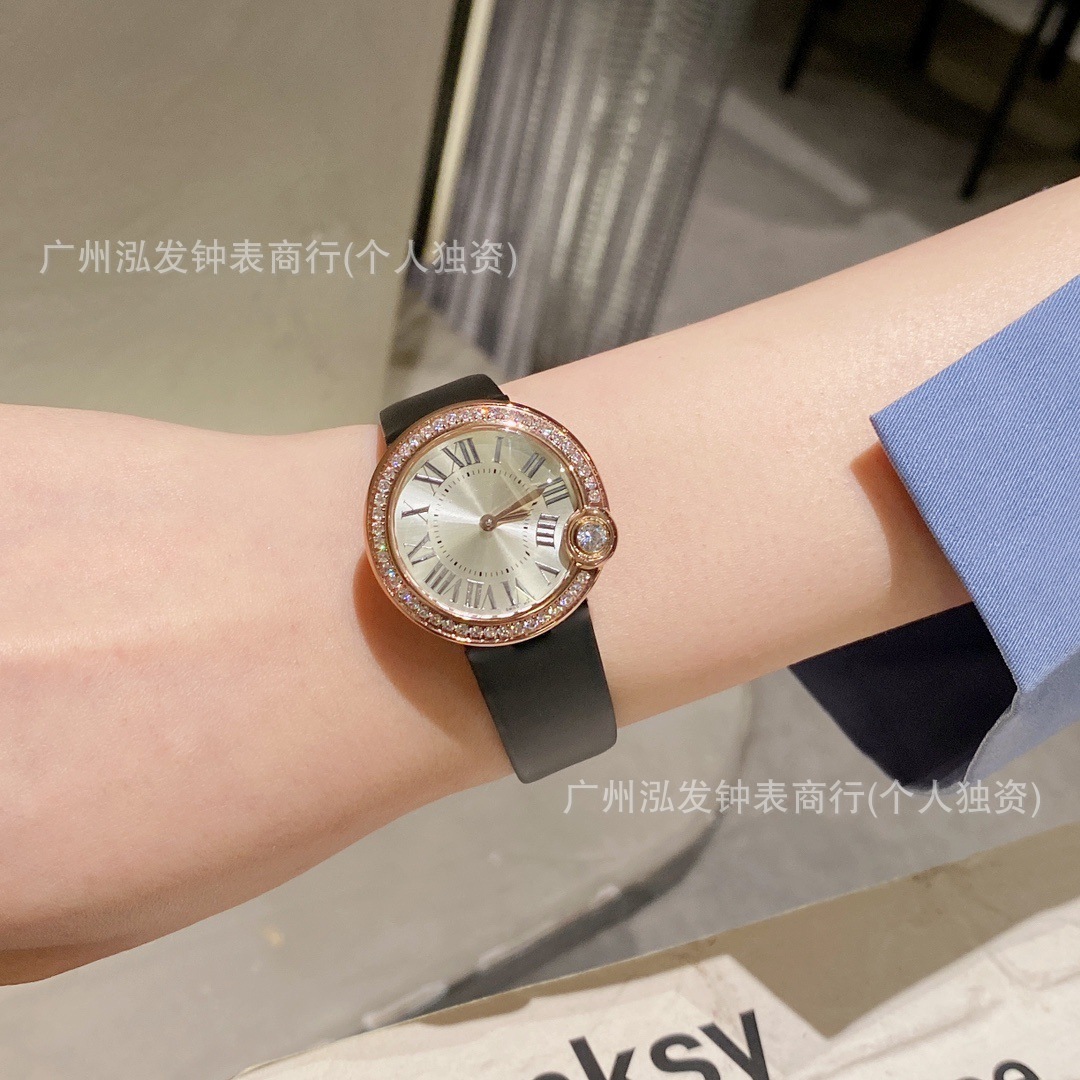 로즈 다이아몬드 반지 블랙 리본