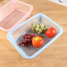 两元店34x26x9cm长方形塑料沥水洗菜篮 家用收纳置物塑料方篮