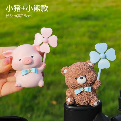 windmill decorations, Car ornaments - piggy-bear-with-double-sided-adhesive-tape
