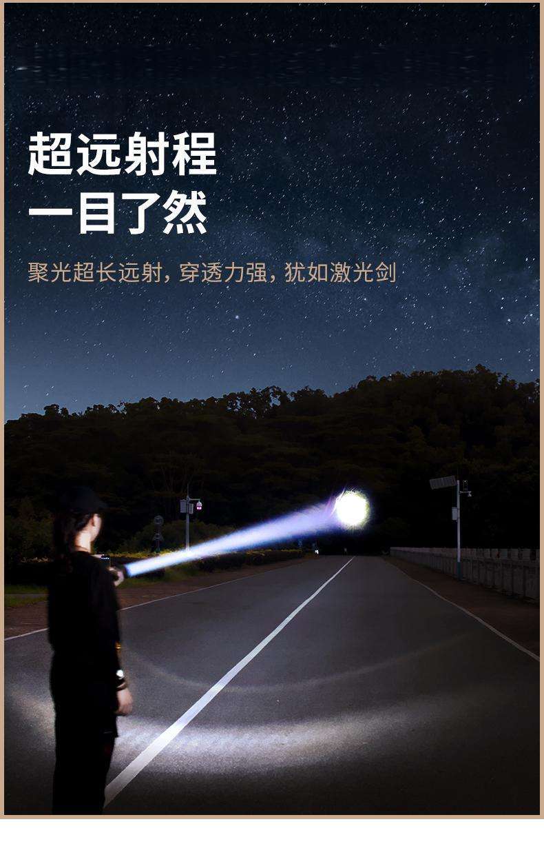High-Brightness, Ultra-Bright Flashlight, Strong Light, Rechargeable, Outdoor Laser, Household, Mini, Portable, Durable, Multi-Functional, Long-Lasting