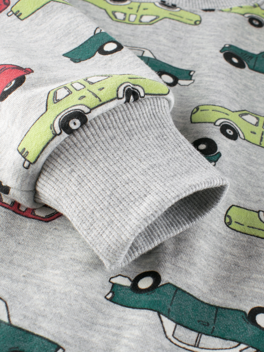 27 niños marca ropa para niños Otoño de los hombres de grano polar forrado de lana suéter de los niños de dibujos animados coche ropa de bebé entrega de una sola pieza image 3