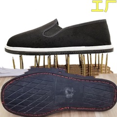 Wholesale tire bottom cloth shoes, summer handmade breathable thousand-layer sole work safety shoes, old Beijing cloth shoes for men