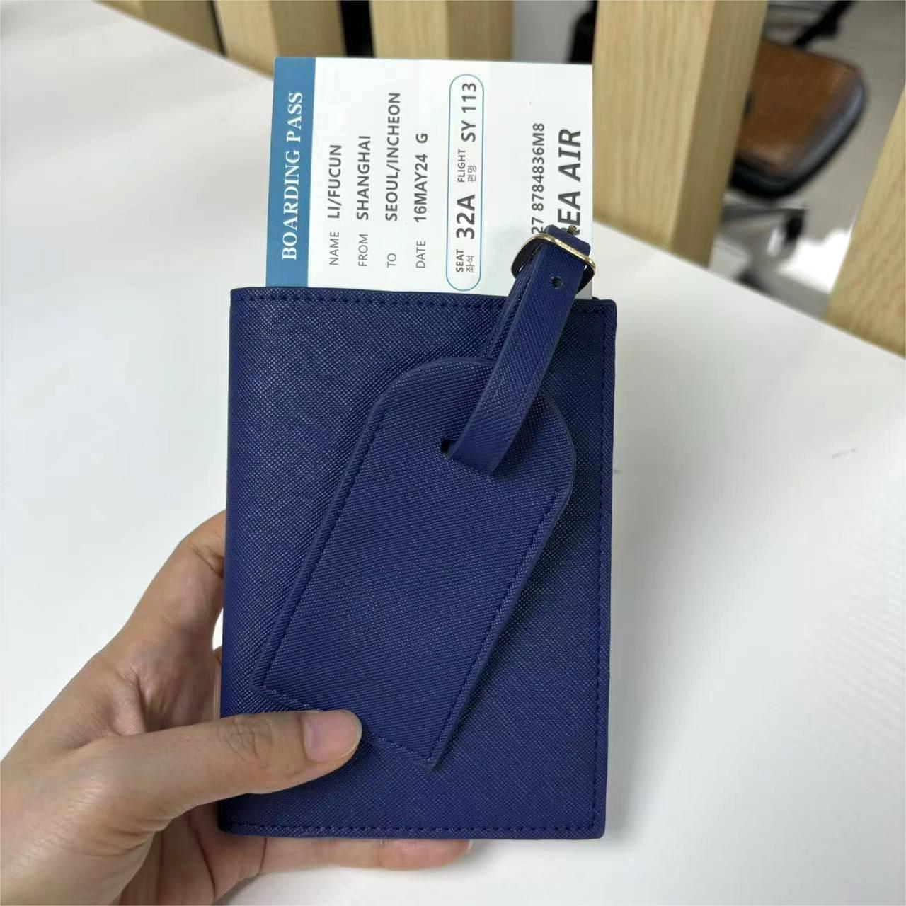 Cross-border PU leather lightweight portable passport holder travel ticket holder multifunctional passport bag luggage tag in stock