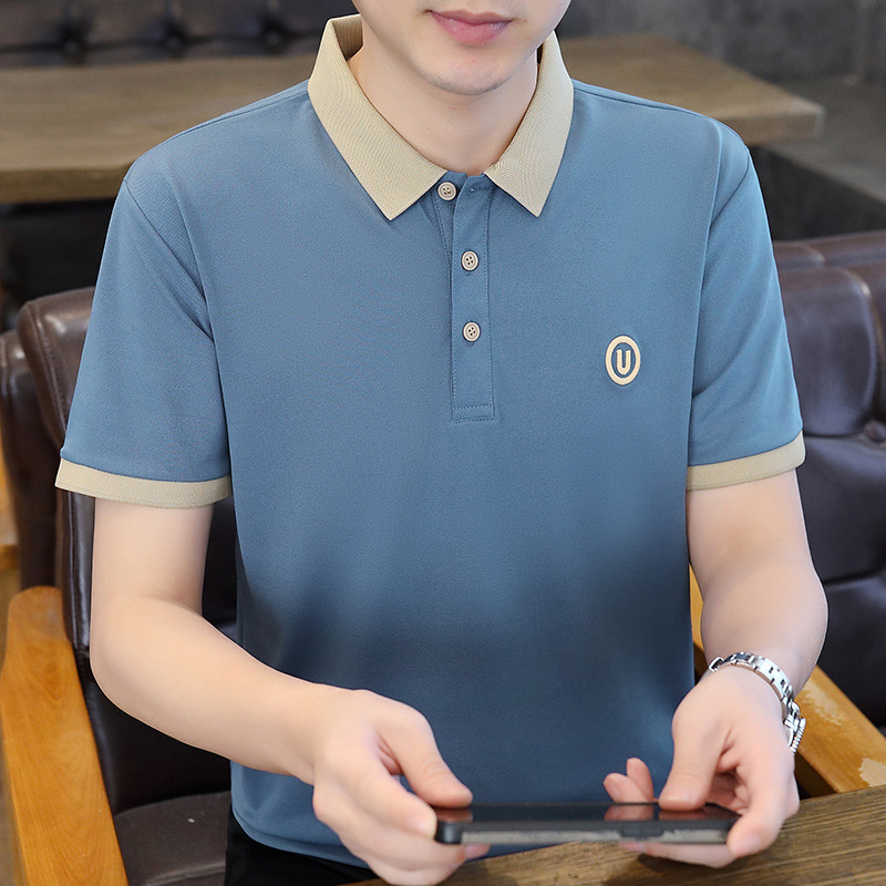 Taobaoke-5099-P26-2024 Camisa POLO de color sólido de alta calidad de verano Camiseta de manga corta para jóvenes-Verano 17