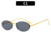 Retro fashionable sunglasses, universal glasses solar-powered, 2 carat, European style