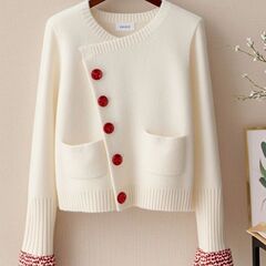 时尚优雅毛衣开衫外套外搭毛衣女春秋新款装衣服宽松温柔针织上衣