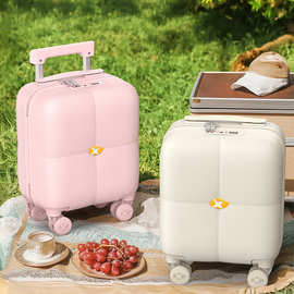 14寸小巧轻便廉航登机箱万向16寸纯pc卡通可爱儿童行李箱