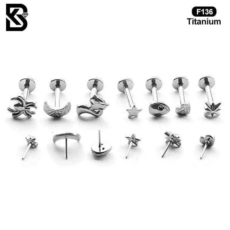 钛合金查干部3耳钉 2025新款饰品店耳饰批发男女同款F136穿刺饰品