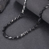 Niche fashion diamond geometry, hip -hop nightclub real vacuum -plated melon seed chain men's stainless steel necklace