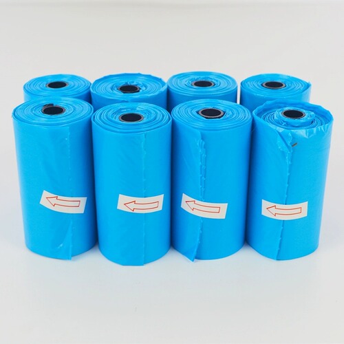Pet cleaning and walking dog poop bag, poop scooping poop bag, pet printed footprints, rolled conventional dog poop bag