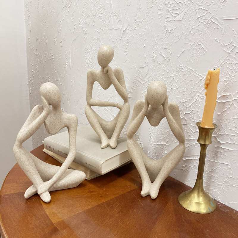 Famous Same item resin character Art Decoration Abstract Thinkers Home Furnishing decorate photograph Photography prop