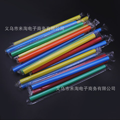 一次性珍珠奶茶塑料吸管粗獨立包裝膜包大吸管彩色直管100支