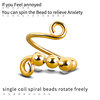 Cross -border new product micro bead micro -moving rotor single -circle spiral free rotation anti -pressure anxiety ring women's ring
