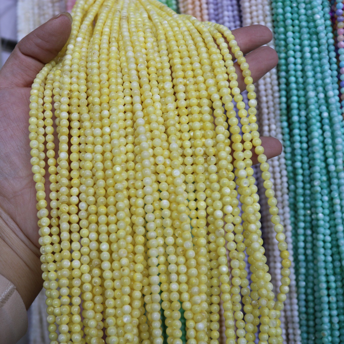 Conchas de agua dulce naturales cuentas mixtas de color 4mm color monocromático bolas perlas sueltas diy joyería accesorios joyería al por mayor image 49