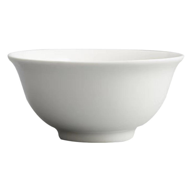 Tazón de porcelana blanca pura para hotel, tazón para ensalada, tazón para salsa y vinagre para hot pot, suministros para hotel, tazón decorativo, tazón con forma de aleta de pez, tazón para desayuno.