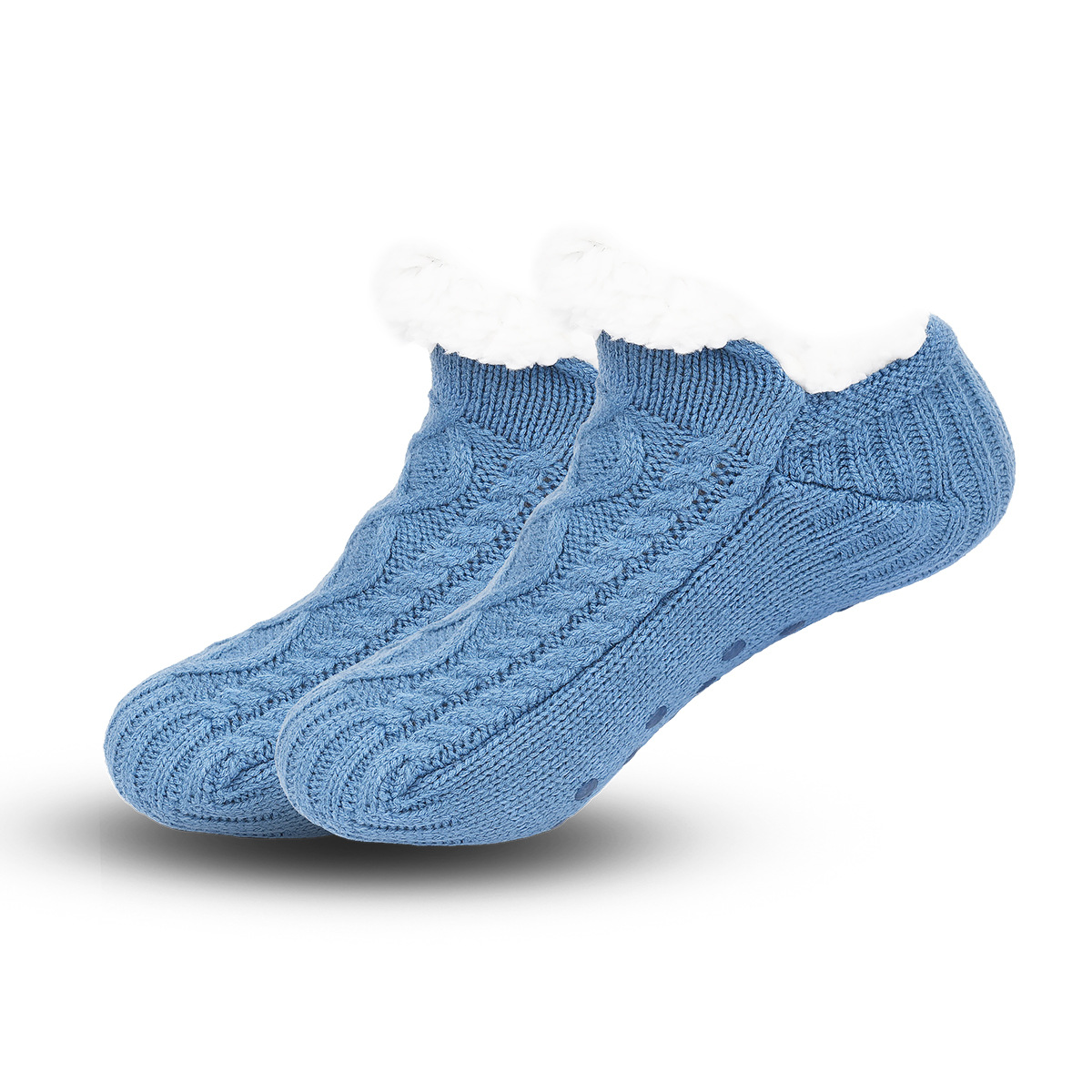 V컷 플로어 삭스 - 블루