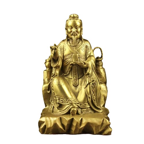 Pure copper medicine king Sun Simiao bronze statue home furnishings, famous doctor, holy doctor Sun Simiao statue, handicrafts decorations, miracle doctor