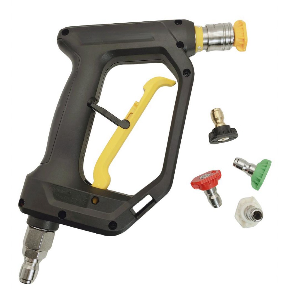 4000psi 高压洗车水枪防缠绕接头3/8内丝QC带五色喷嘴